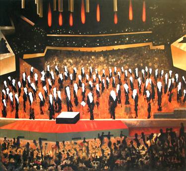 Original Abstract Music Paintings by Hernan Galdames