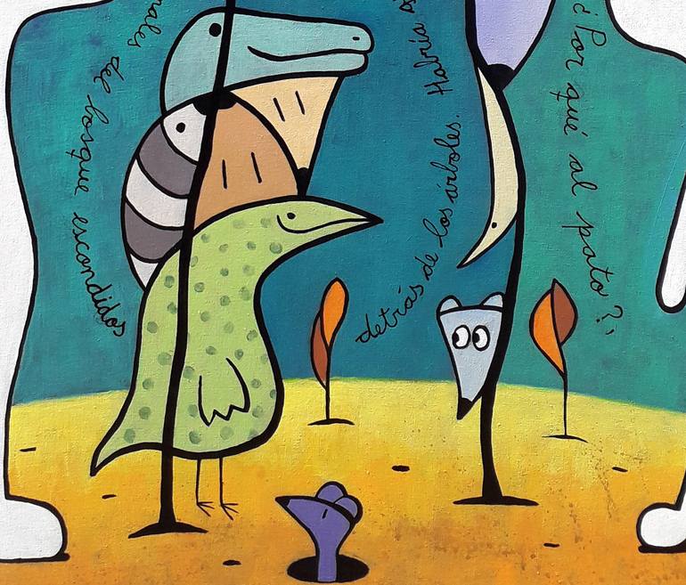 Original Contemporary Animal Painting by Hernan Galdames