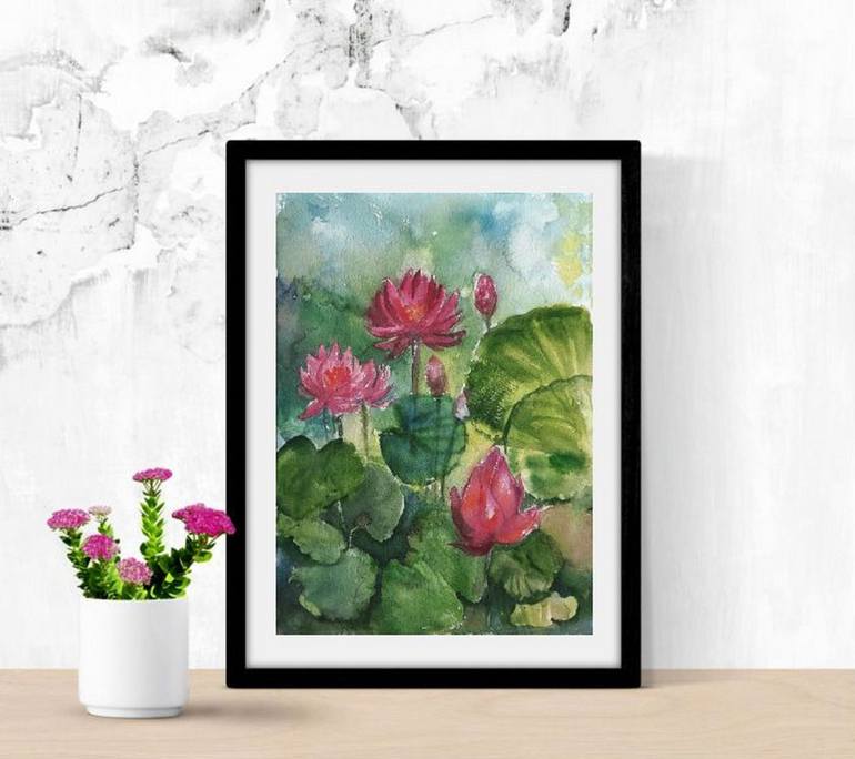 Original Garden Painting by Asha Shenoy 