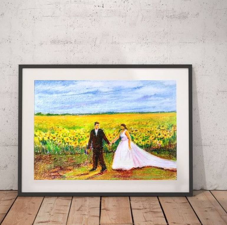 Original Contemporary Family Drawing by Asha Shenoy 