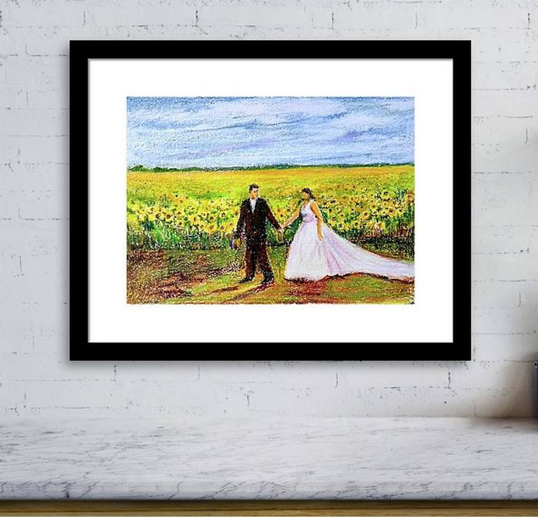 Original Contemporary Family Drawing by Asha Shenoy 