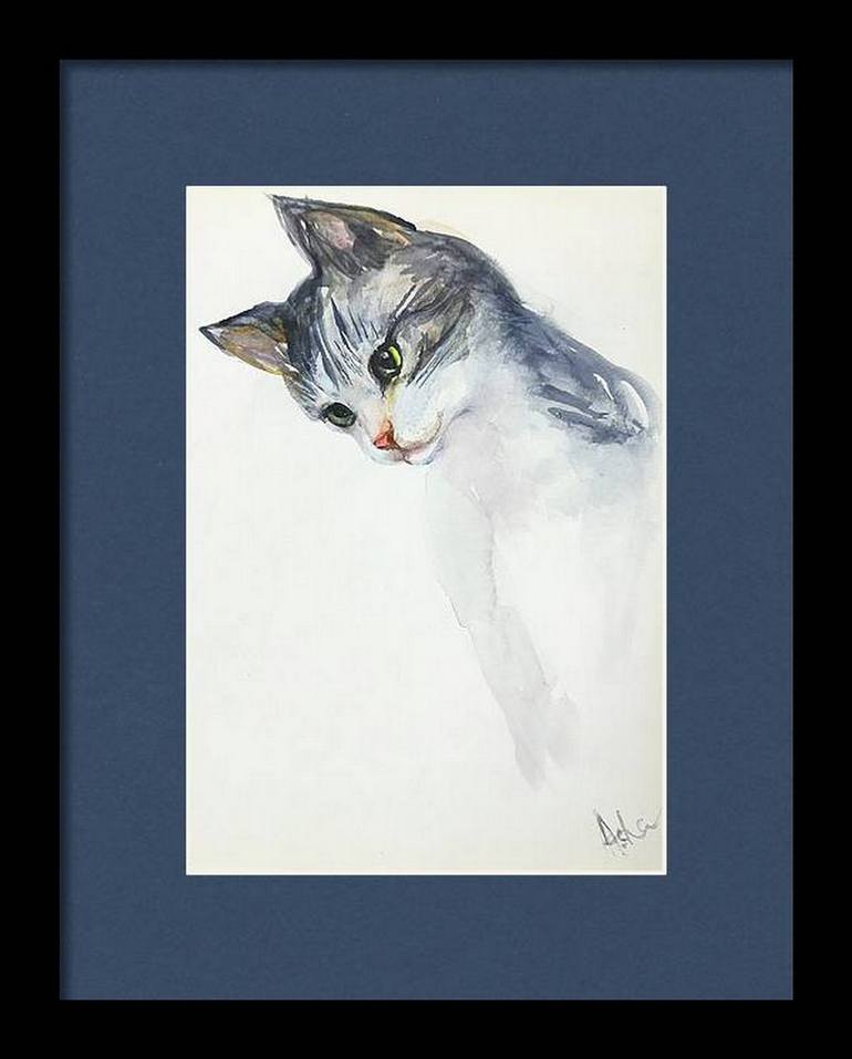 Original Cats Painting by Asha Shenoy 