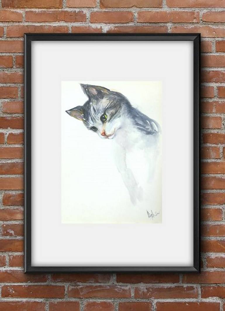 Original Cats Painting by Asha Shenoy 