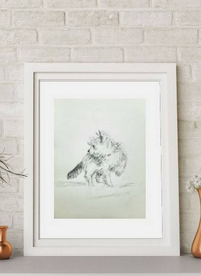 Original Figurative Animal Drawing by Asha Shenoy 