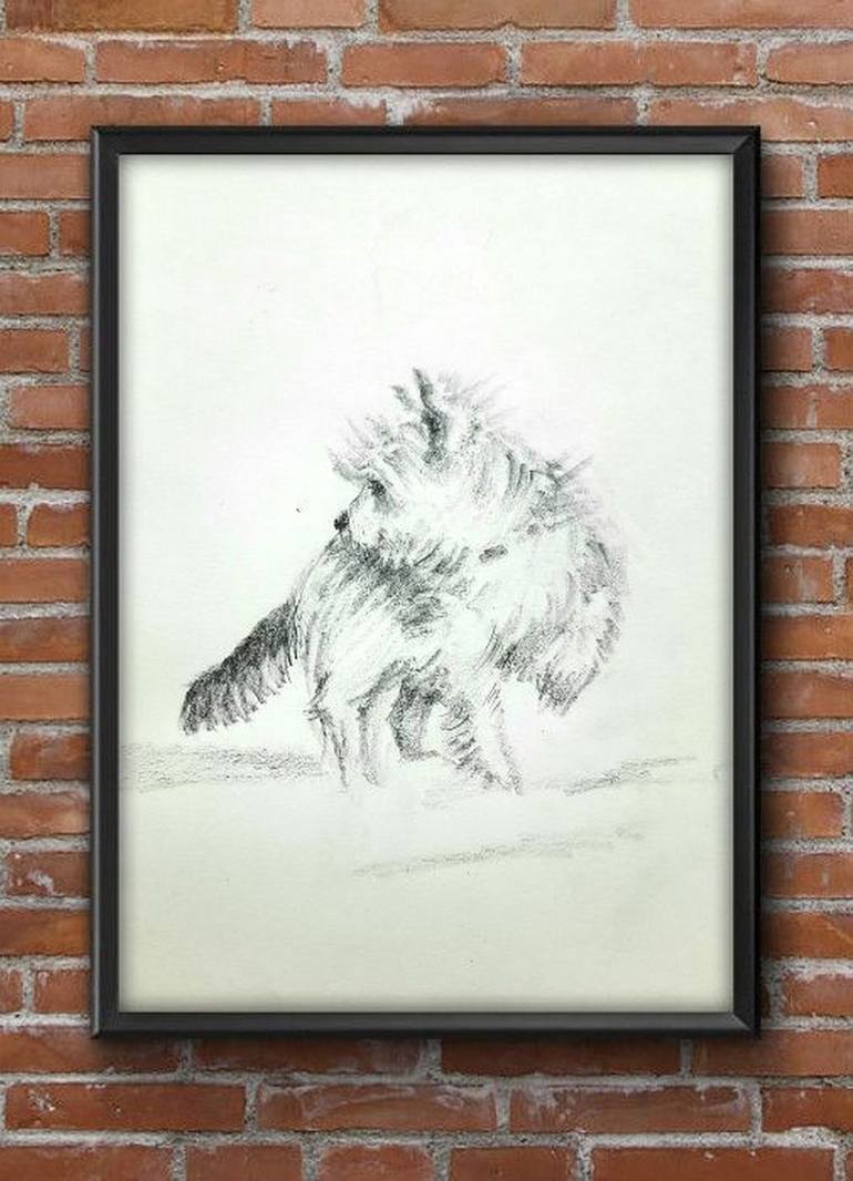 Original Figurative Animal Drawing by Asha Shenoy 