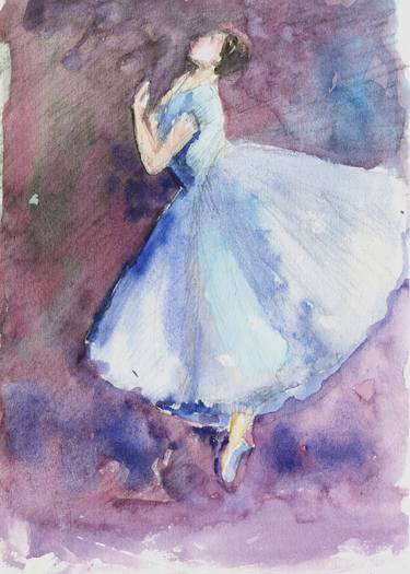 Ballerina - A watercolor Sketch thumb