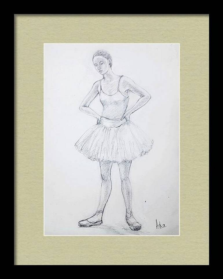 Original Figurative Performing Arts Drawing by Asha Shenoy 