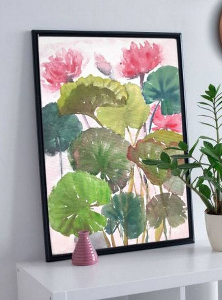 Original Floral Painting by Asha Shenoy 