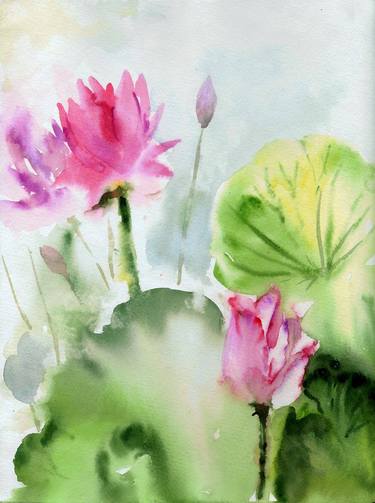 Original Fine Art Floral Digital by Asha Shenoy