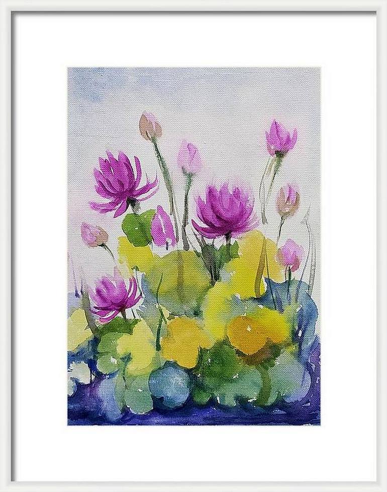 Original Floral Painting by Asha Shenoy 