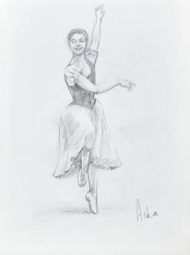 Ballerina 18 Pencil sketch on paper thumb