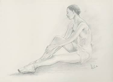 Ballerina 19 Pencil sketch on paper thumb