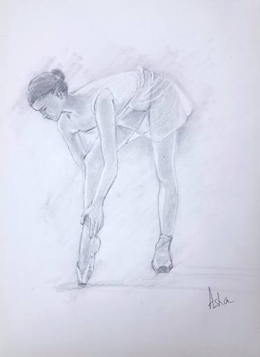 Ballerina 20 Pencil sketch on paper thumb