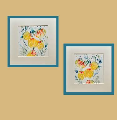 Original Abstract Garden Printmaking by Asha Shenoy 