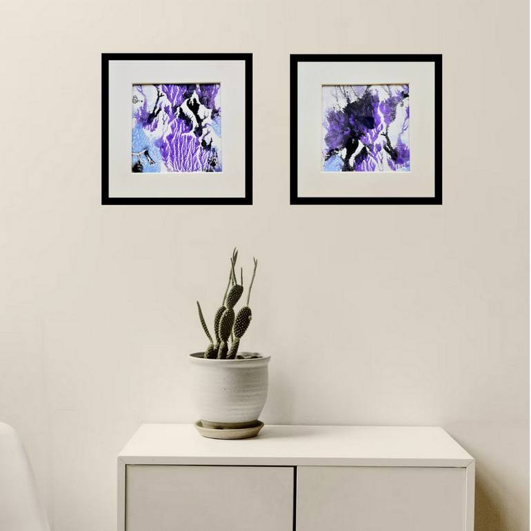Original Abstract Fantasy Printmaking by Asha Shenoy 