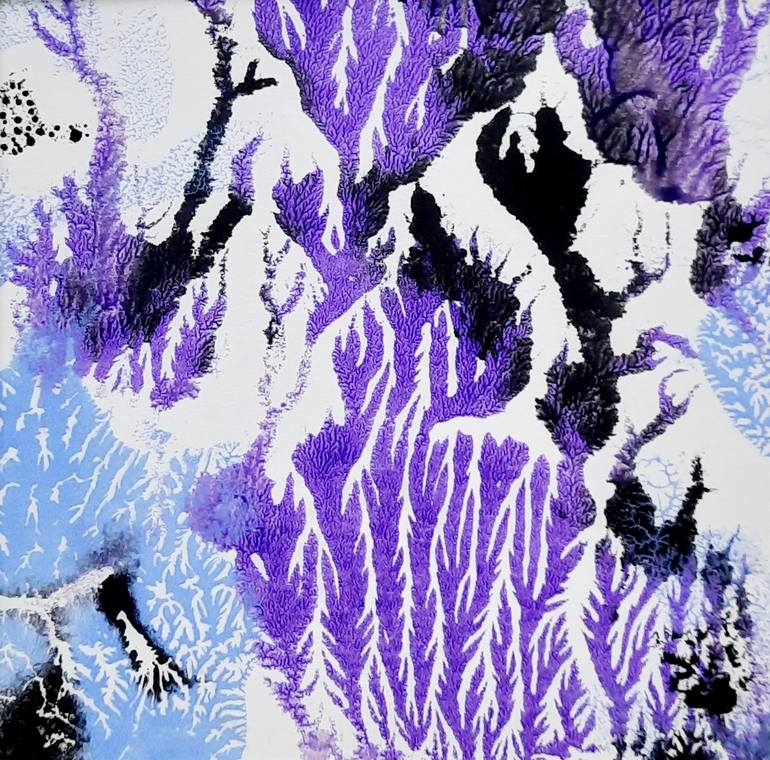 Original Abstract Fantasy Printmaking by Asha Shenoy 