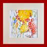 Canna floral 1 in a red virtual frame