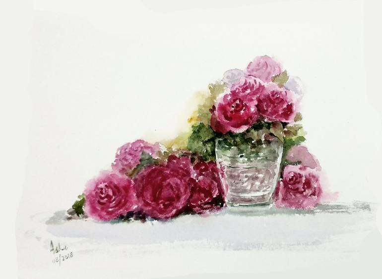 Print of Art Deco Botanic Paintings by Asha Shenoy 