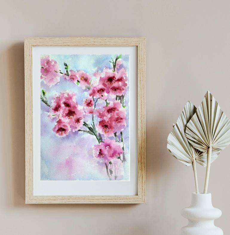 Original Art Deco Nature Painting by Asha Shenoy 
