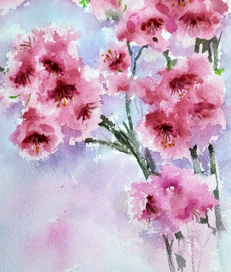 Original Art Deco Nature Painting by Asha Shenoy 