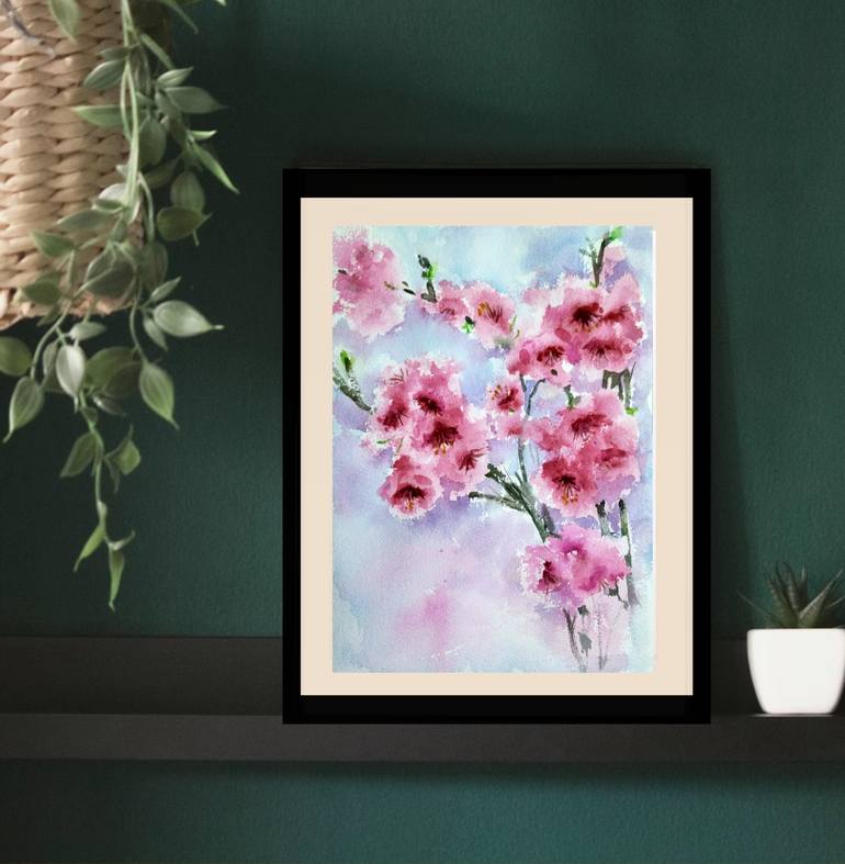 Original Art Deco Nature Painting by Asha Shenoy 