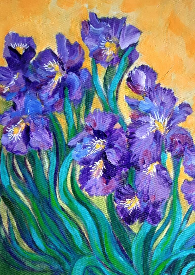 Original Expressionism Floral Painting by Asha Shenoy 