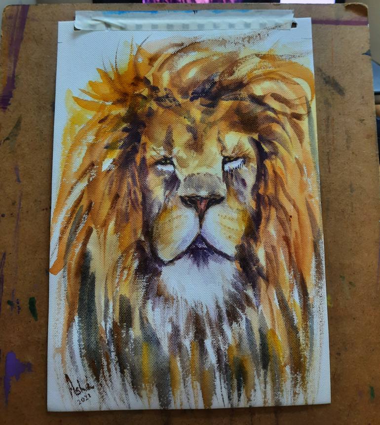 Original Contemporary Animal Painting by Asha Shenoy 