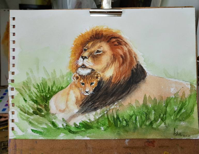 Original Expressionism Animal Painting by Asha Shenoy 