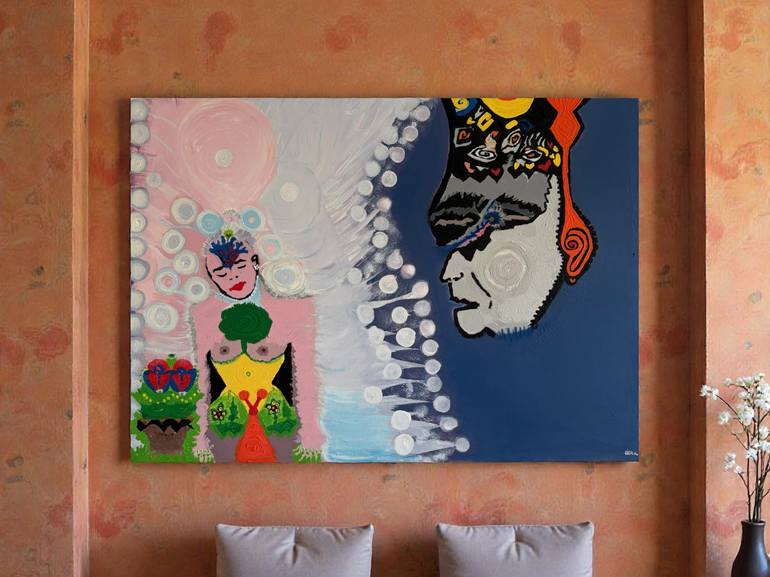 Original Art Deco Fantasy Painting by Ülkü BüşRa Avcı