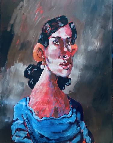 Original Expressionism Portrait Paintings by Ferran Vidal