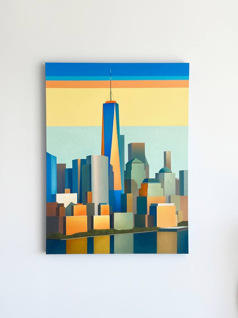 Original Abstract Cities Painting by Ji Young Yoon