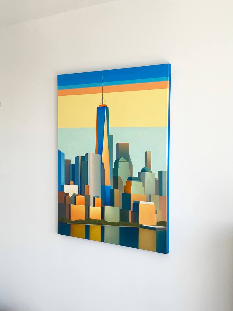 Original Abstract Cities Painting by Ji Young Yoon