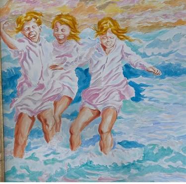 Original Impressionism Beach Paintings by Charles Davenport