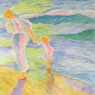 Original Expressionism Beach Paintings by Charles Davenport