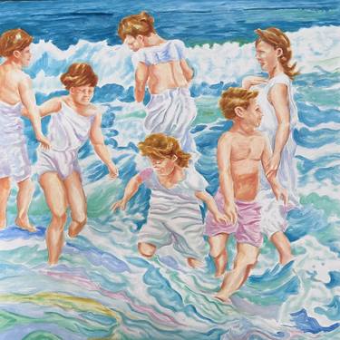 Original Expressionism Beach Paintings by Charles Davenport