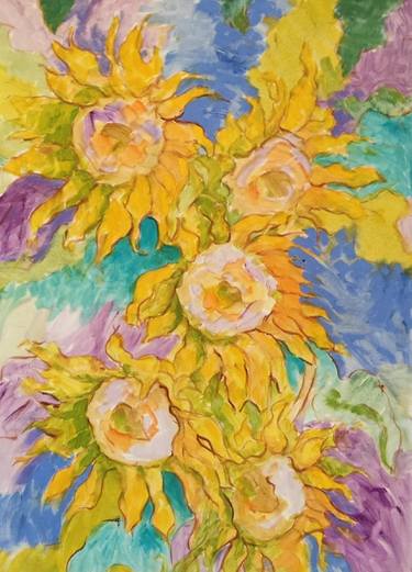 Original Expressionism Floral Paintings by Charles Davenport