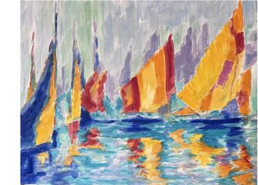Original Expressionism Boat Paintings by Charles Davenport
