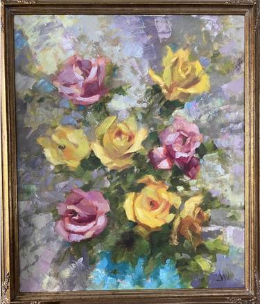 Original Impressionism Floral Paintings by Charles Davenport