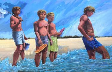 Original Realism Beach Paintings by Charles Davenport