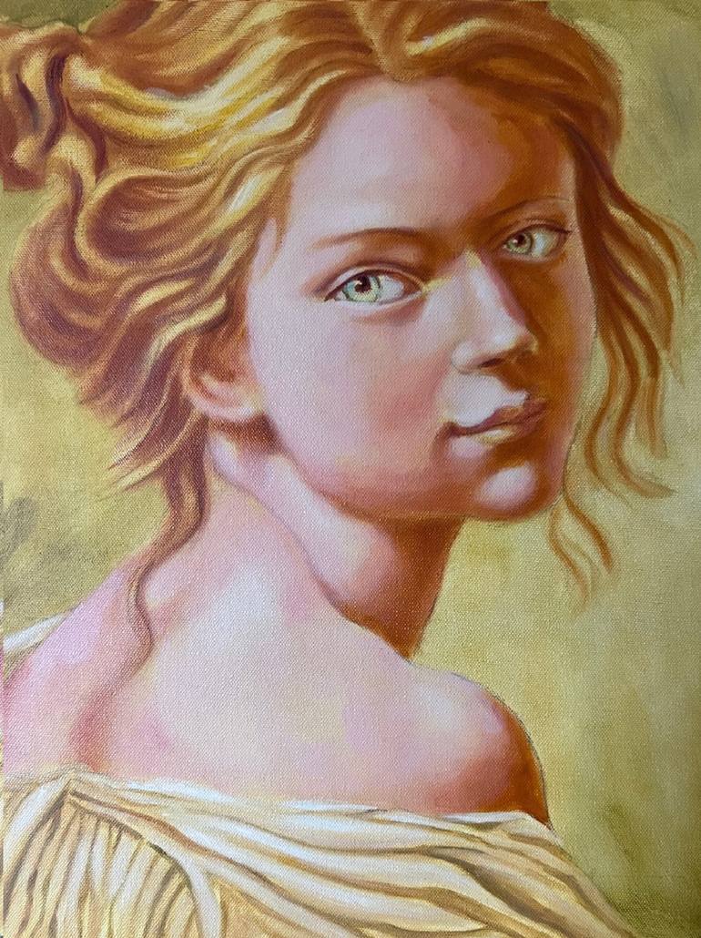 Original Neoclassicism Women Paintings by Charles Davenport