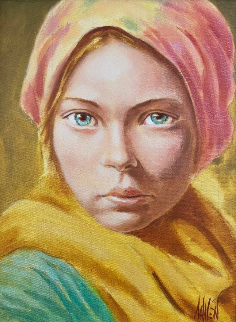 Original Portraiture Women Painting by Charles Davenport