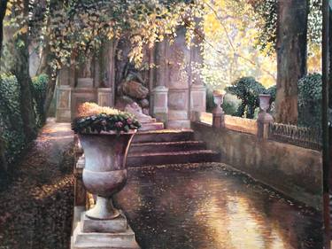 Original Realism Garden Paintings by Emilio Lopez diez
