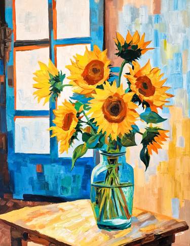 Sunflowers in Vase thumb