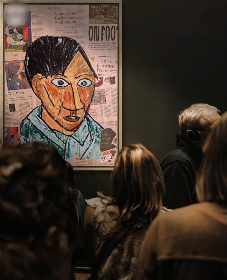 Original Art Nouveau People Collage by Kuba Kuba Wesolowicz