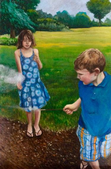 Print of Figurative Children Paintings by Hilary J England