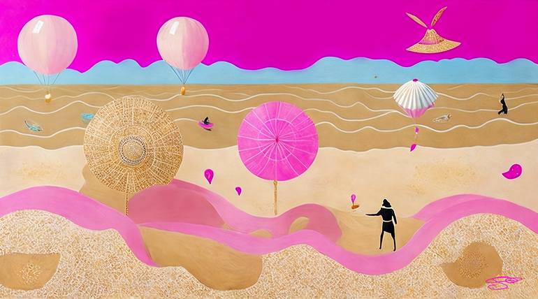 Original Beach Printmaking by Kay Uwe Rott