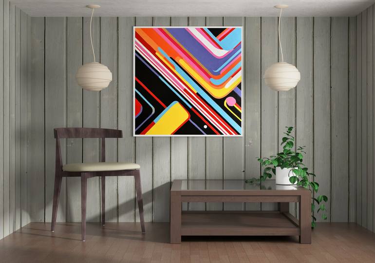 Original Abstract Painting by Pierre Benjamin