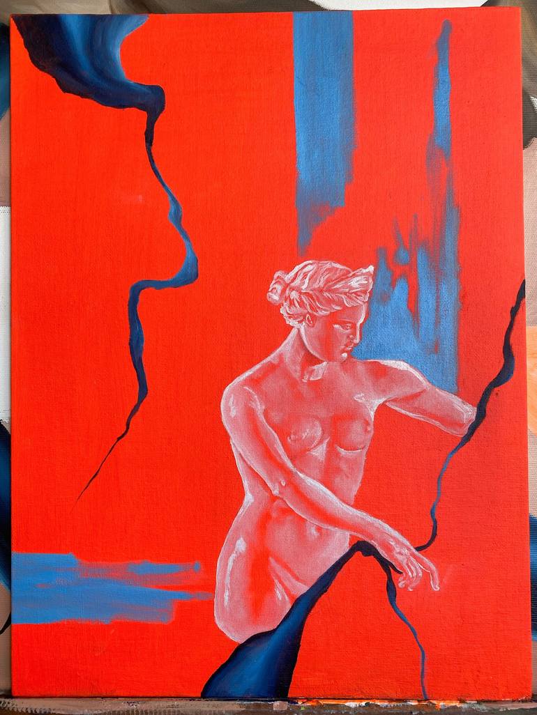 Original Contemporary Nude Painting by Tereza Podešvová