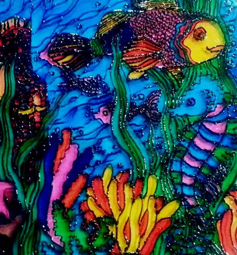 Original Conceptual Fish Painting by Rubina Shaiwalla