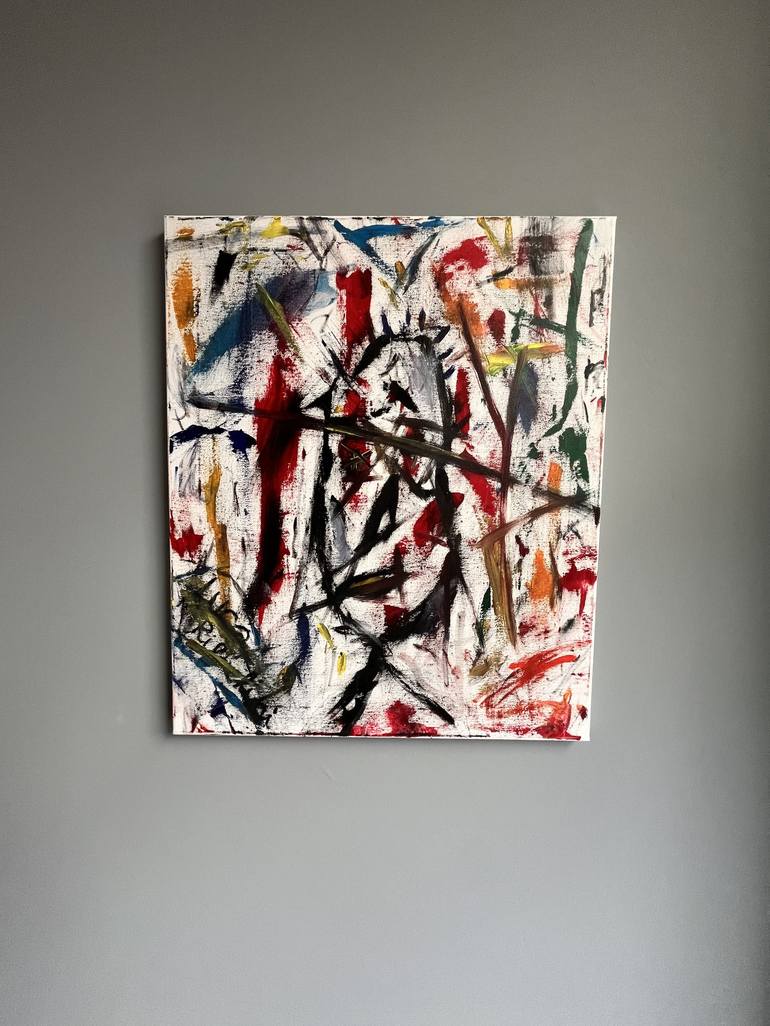 Original Abstract Expressionism Abstract Painting by Luca Ribichini